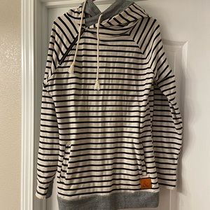 Ampersand Avenue Striped Double Hoodie